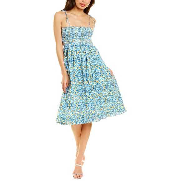 Celina Moon Dresses & Skirts - Celina Moon Womens  Sleeveless Midi Dress, Blue